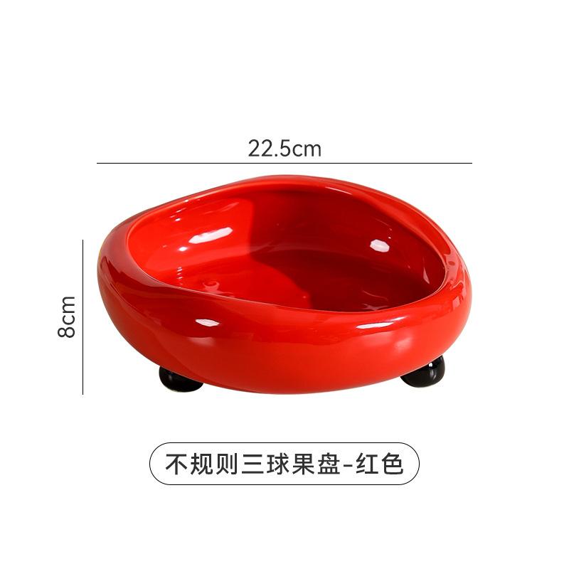 

Керамическая фруктовая тарелка неправильной формы, креативная тарелка для десертов на день рождения и свадьбу, украшение для хранения сладостей и закусок