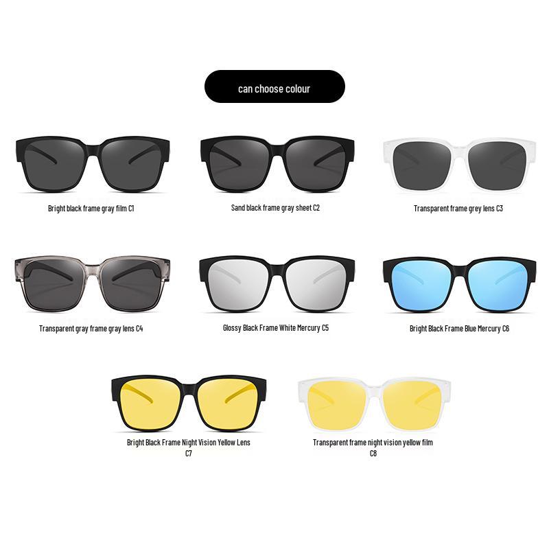 High-End Polarized Sunglasses Set: Men's Night Vision & Women's Anti-Blue Light Glasses