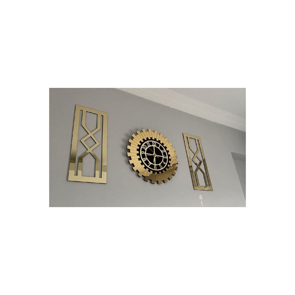 Ceas de perete de lux Set de aur 3 50 cm cifre decorative turcesti Elegante 25x60 cm picturi moderne clepsidra
