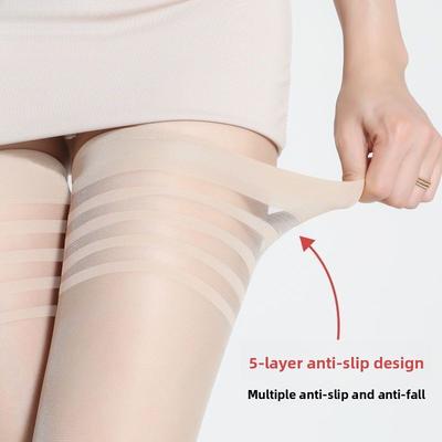 Sexy Anti-slip Stockings for Women, Pure Erotic Style Thigh-high Stockings, Core-silk Anti-slip Stockings with Anti-slip Coating, Over-knee Stockings