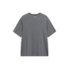 Li Ning Sports Life Collection T Shirts Men's Lead Gray Crew Neck Moderate Straight Fit AHST569-3