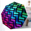 1pc Colorful Maze Automatic Folding Umbrella Durable Iron Frame,All Seasons Home Travel Outdoor Multifunctional Umbrella Yy251115187