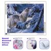 5D Diamond Painting Snow Wolf Cross Stitch Diamond Embroidery Animal Picture Of Rhinestones Mosaic Decoration Home 30x40cm/12x16inch