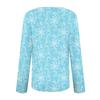 Women's Casual Fashion Comfortable Long Sleeve Shirt U Neck Floral Print T-Shirt Tops