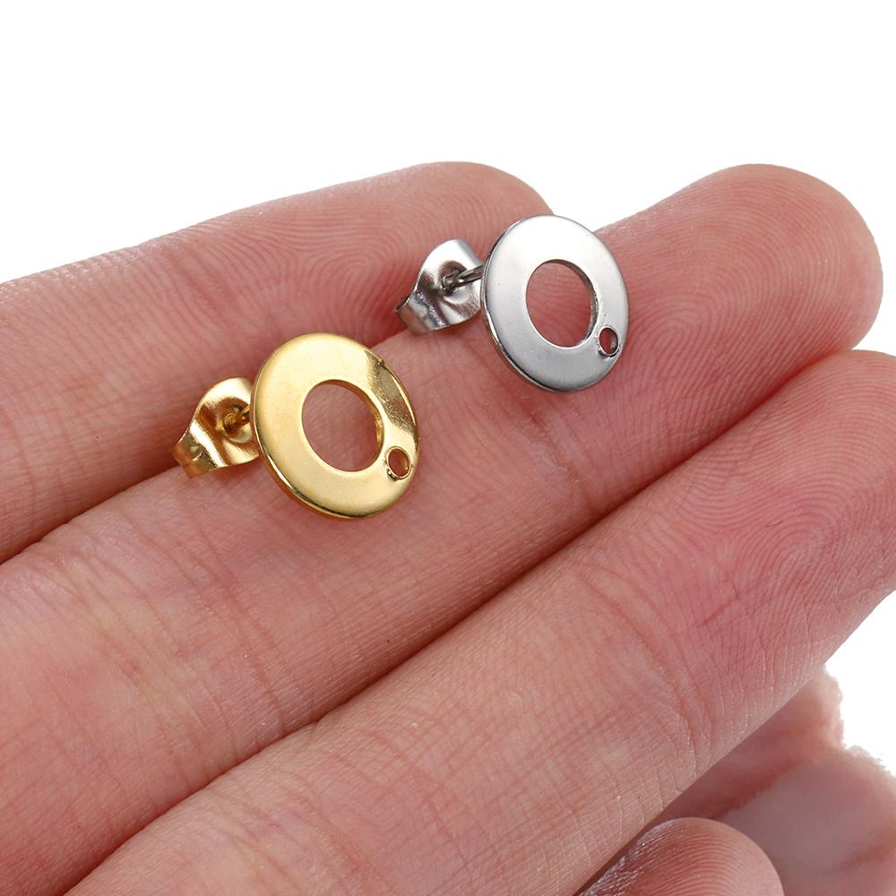 10 pièces Boucles d'oreilles en acier inoxydable Matériaux de fabrication Apprêts Goujons d'oreilles Boucles d'oreilles pendantes Bouchons d'oreilles pour la fabrication de bijoux DIY Accessoires