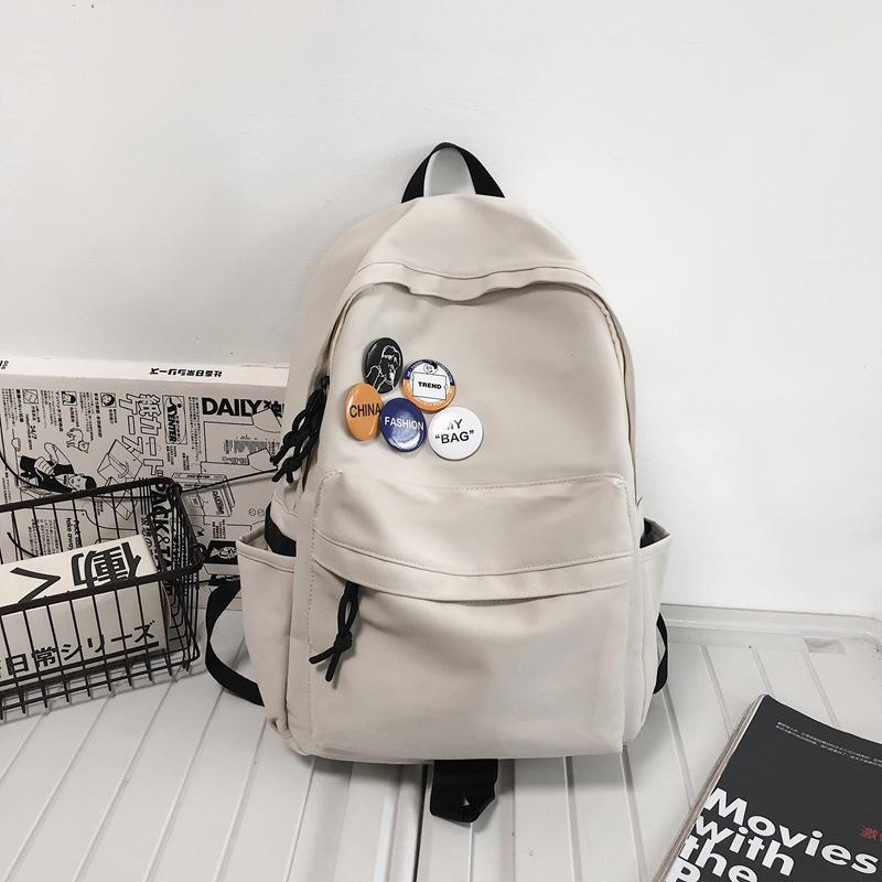 Backpack Men's Simple Large Capacity Travel Backpack Leisure Japanese Junior High School Student High School Student School Bag Student