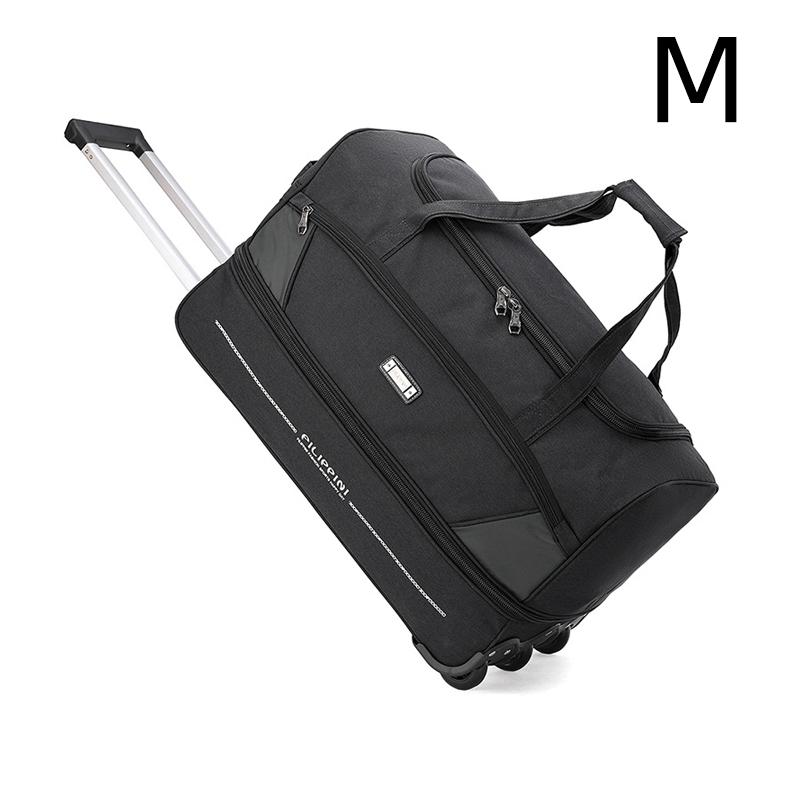 

Дорожная сумка на колесах из ткани Оксфорд Унисекс для выездных путешествий Посадочная деловая сумка Большой вместимости Складная Многофункциональная сумка для хранения M серый