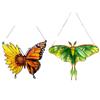 Butterfly Suncatchers Colorful Glass Panel Suncatchers Decors Birthday Gift Women Stained Glass Window Hanging Decors