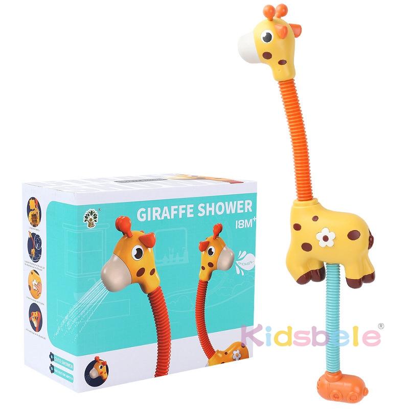 Baby Bath Shower Head Toy Cute Giraffe Baby Electric Shower Toys Bathtub Water Sprinkler Bathtub Toys For Kids Toddlers