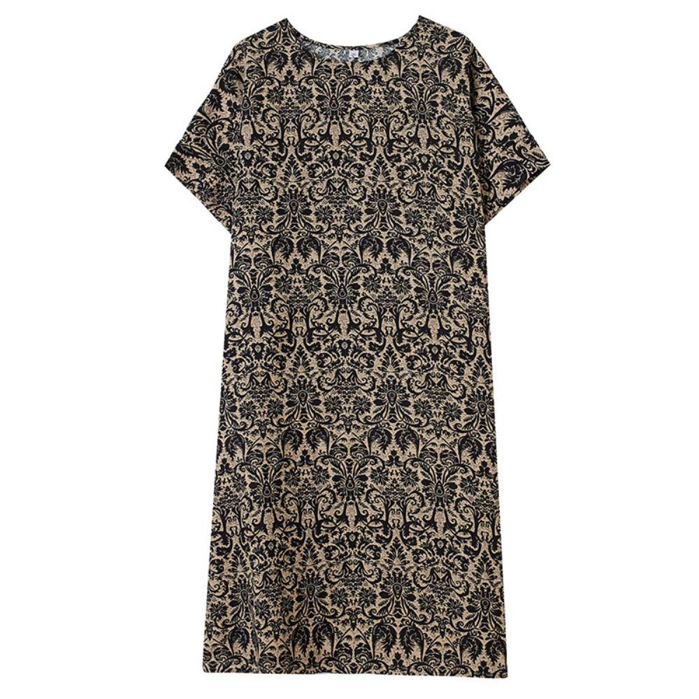 Summer Retro Loose Women's Mid Length Dress