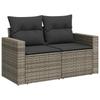 Vidaxl 6-Cz. Garden Furniture Set With Cushions, Grey, Poly Rattan