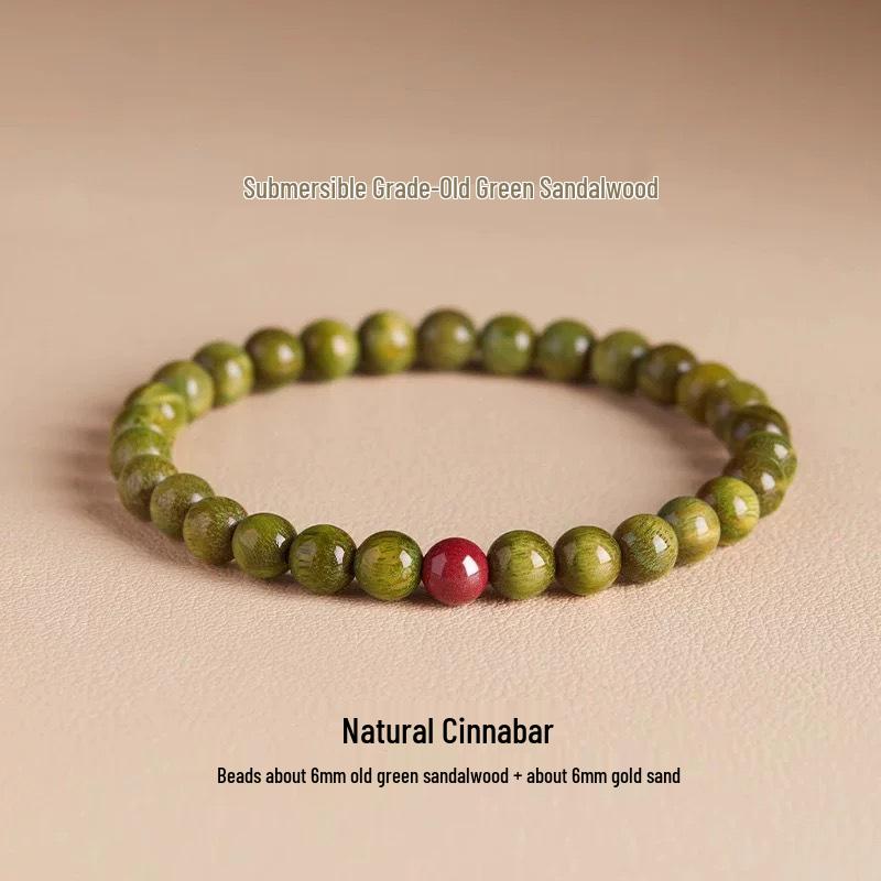 Premium Green Sandalwood & Wenge Bracelet for Men & Women - High Density, Collection Grade