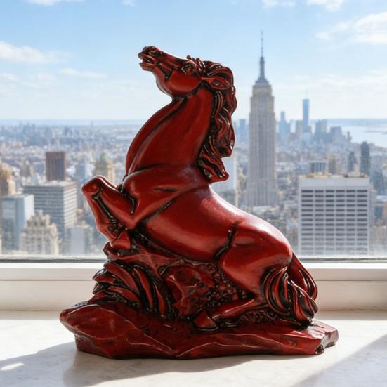 Feng Shui soška koně 2026 rok koně dřevěná figurka pro prosperitu, úspěch, pozitivní energii, dekorace kancelářského stolu, bohatství, štěstí, ozdoba zvěrokruhu