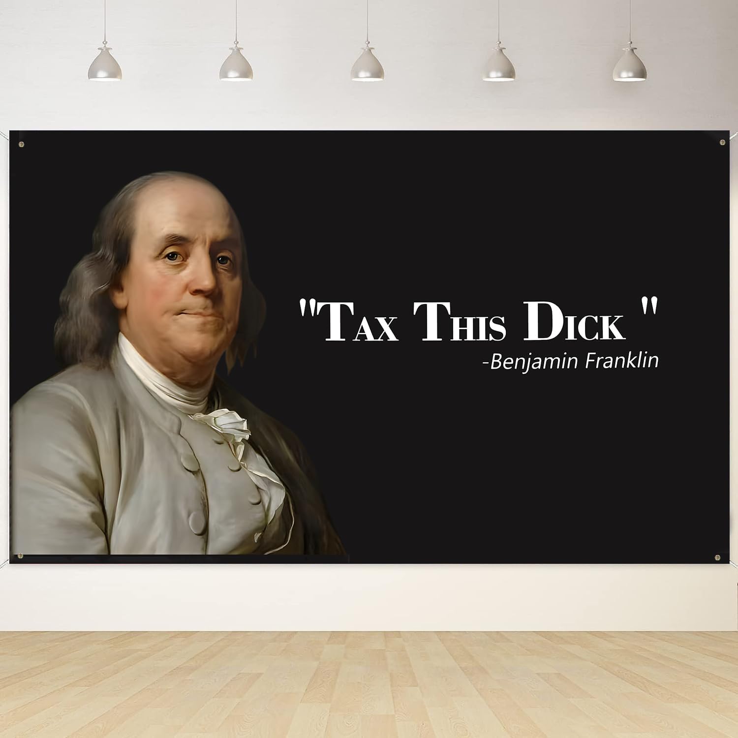 Benjamin Franklin Tax This Dick Flag Funny Flags for Room 3x5 Feet College Dorm Room Decor Man Cave Frat Wall Tapestry Indoor and Outdoor Party