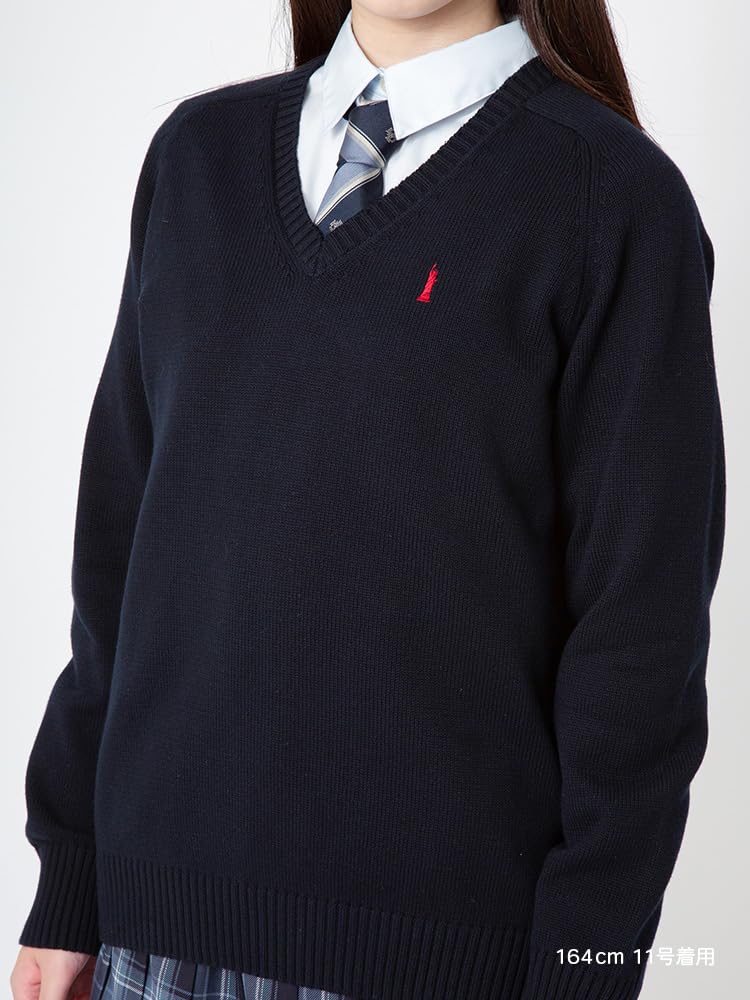 Eastboy Cotton Pullover Sweater Black X Red Women's (7G), (940)