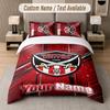 Maßgeschneidertes Bettwäsche-Set Sheffield United FC Muster, Druck Name Text 1 Bettbezug plus 2 Kissenbezüge Heimtextilien