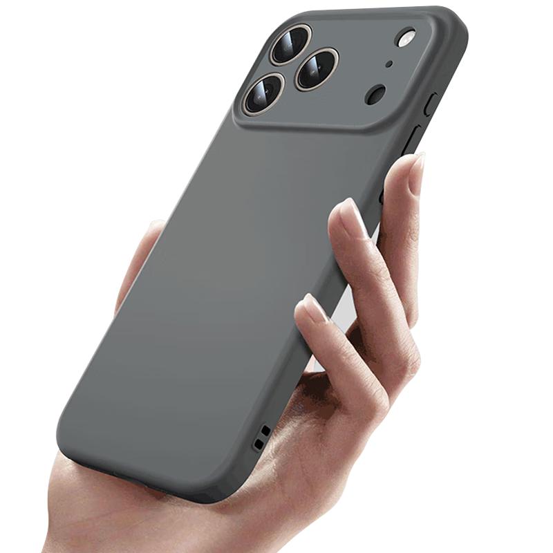 GURRS Apple iPhone 17 Pro Max Case Full-Cover Ultra-Thin Shockproof Scratch-Resistant Liquid Silicone Minimalist Unisex Matte Black