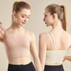 Women's Summer Fixed Does Not Run Cup Thin Straps Fitness Running Back Thin Gathered Shockproof Sports Underwear