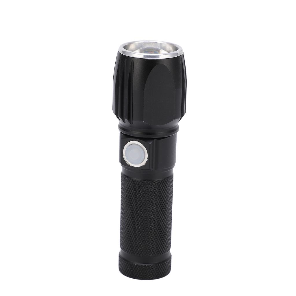 Flash Light P01 Portable Waterproof Black Handheld Flashlights with Data Cable for Camping Hiking Walking