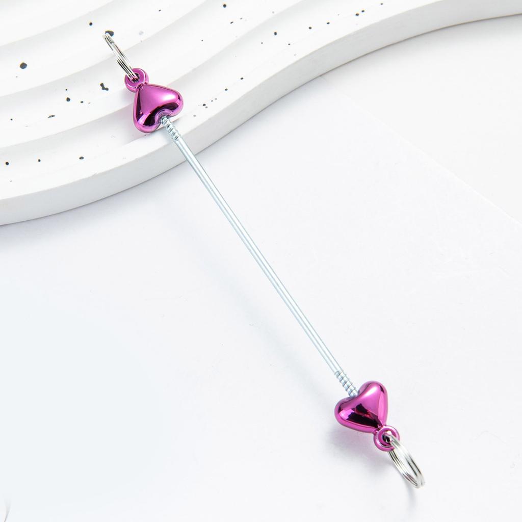 Bead Keychain Craft Set Plastic Lobster Clasp Fashion Charm Accessories Crafting Beading Keyring Set Plastic Texture