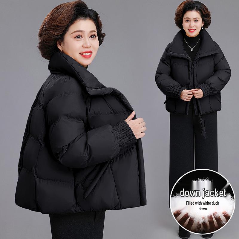 

Women s Winter Down Jacket - Petite & Plus Mid-Age 2025 Style, Fashionable Cotton Padded Coat L (Recommended 121-150 lbs) чёрный