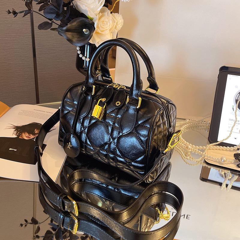 

Новая глянцевая ромбовидная сумка Boston, высококачественная женская модная универсальная сумка через плечо, сумка-мессенджер для ужина, женская