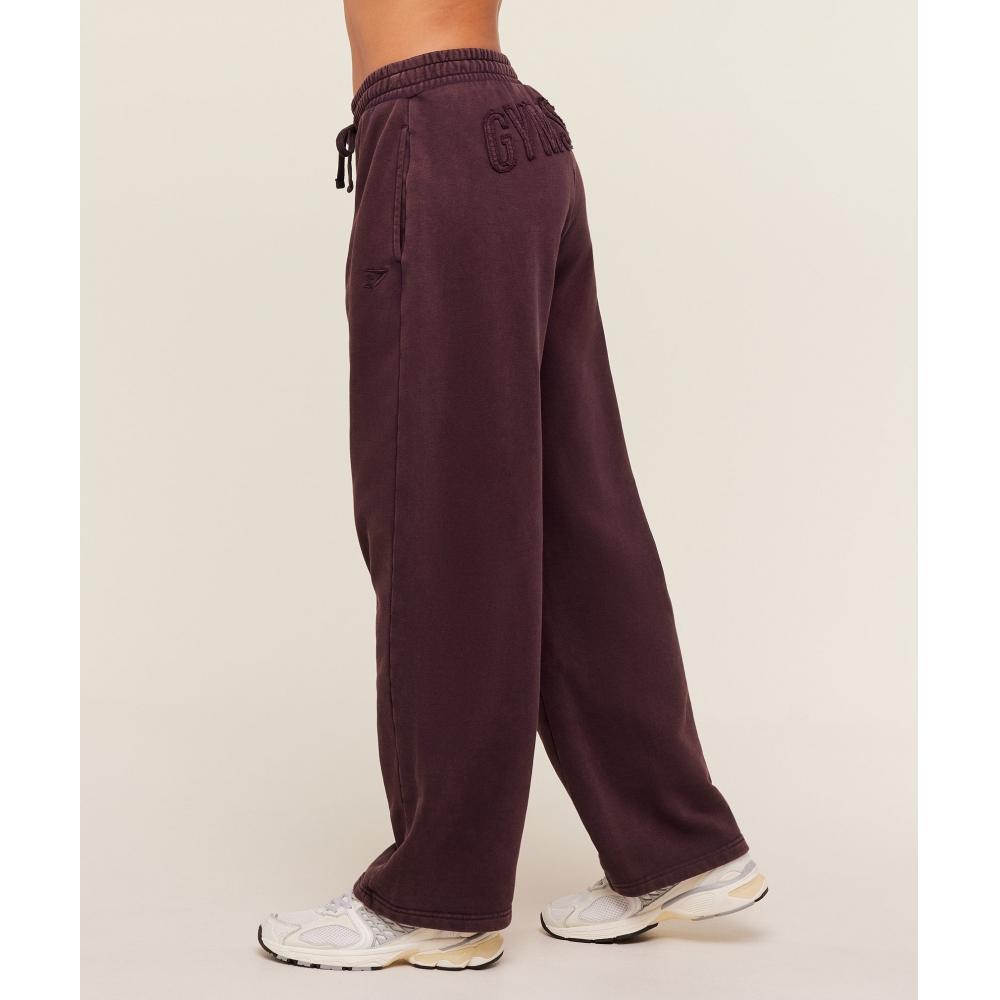 Gymshark Power Washed Joggers Cherry Purple Acid Wash Small Ball B4c2h Pclv