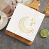 25Pcs White Gold Disposable Table Mat Tissues Eid Al-Fitr Napkins  Middle Eastern Festival