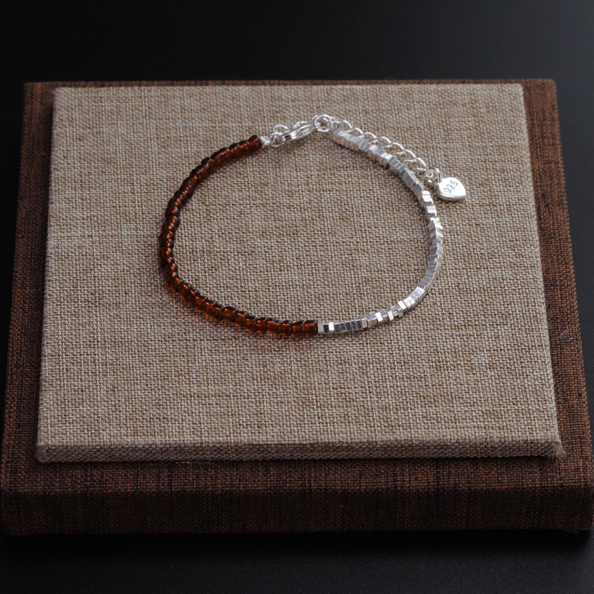 

Браслет ручной работы оливково-зеленого цвета, свежий темперамент, нишевый браслет для женщин, уникальный подарок на лето кофейный