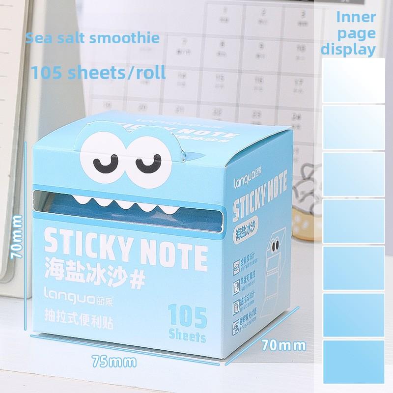 Dopamine Sticky Notes, Transparent Pearlescent Pull-Out Memo Notes, Mini Notepad, Colored Sticky Notes for Notes and Remarks