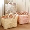 1PC Laundry Hamper Foldable Floral Design Lightweight Fabric Ins Style Miscellaneous Baskets Cute Storage Basket Sweet 32x26x25cm