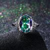 Originální prsten Rainbow Fire Mystic Topaz 925 Stříbrný prsten Jemný šperk pro ženy, dámy, dívky