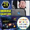 Galaxy Christmas 24 Days Advent Calendar Gift Box 2024 New Year Countdown Kids Teens Planet Universe Glass Beads Marbles Toys