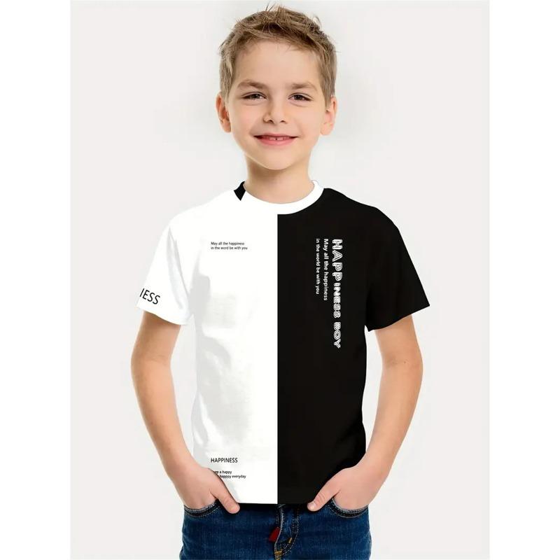 Striped Simplicity 3d Print Tee Shirt Kids Boys Clothes Short Sleeve Casual Children's Clothing Fashion T Shirt For Boys