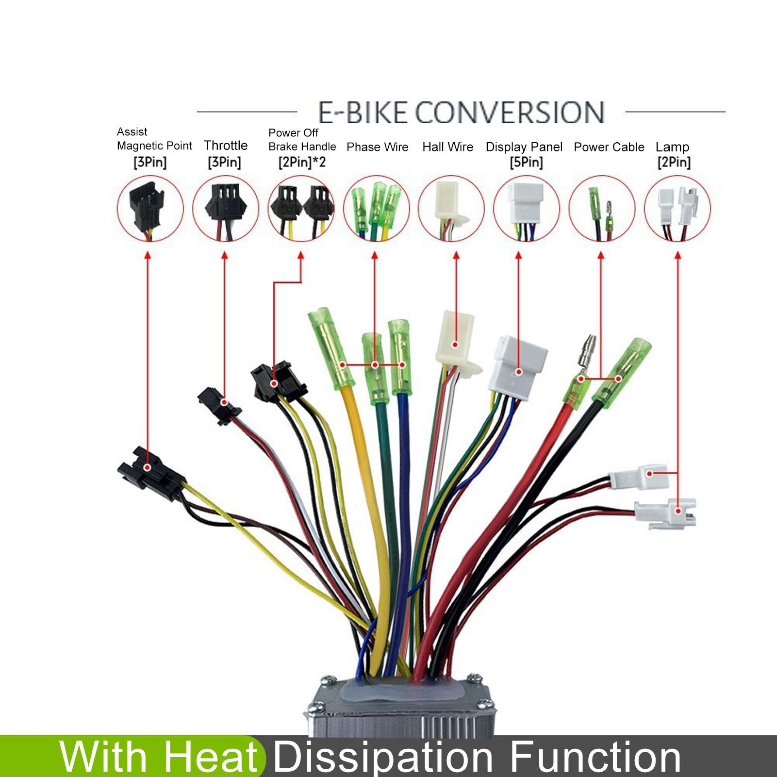 

250W 350W Electric Motor S900 Display Panel Conversion Kit Bike Controller Kit for Scooter Folding Bike