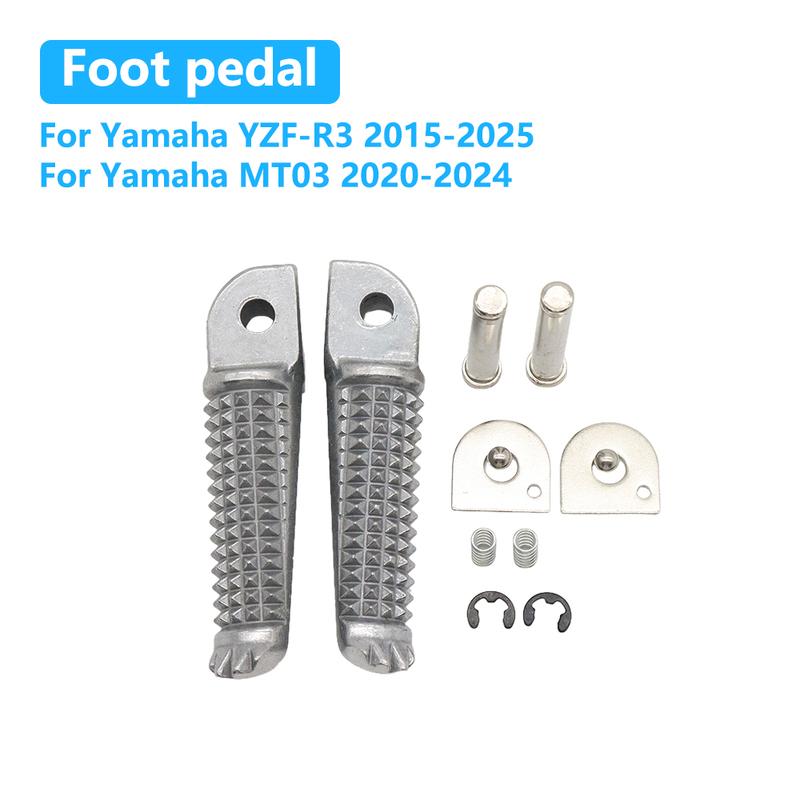 Motorcycle Rear Footrests Foot pegs Pedals Bracket For Yamaha YZF-R3 YZF R3 2015-2025 MT03 MT 03 -2024 Accessories