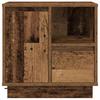 Nightstand with LED Rustic Wood Effect 50 x 34.5 x 50 cm Engineered Wood