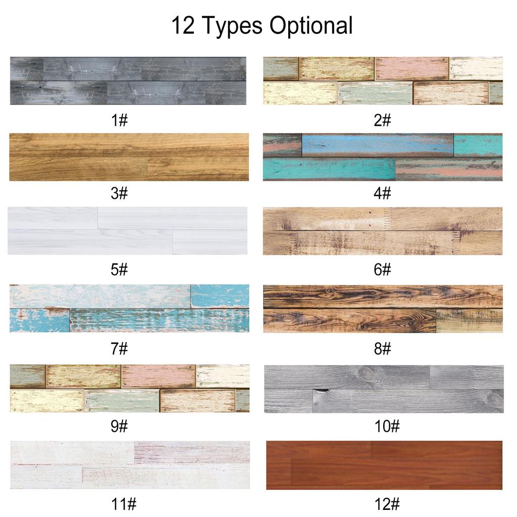 1PC Self Adhesive Wood Grain  Tile Stickers Waterproof PVC Removable Wall Stickers Decals   Wallpapers for Kitchen Bathroom Home Tidy