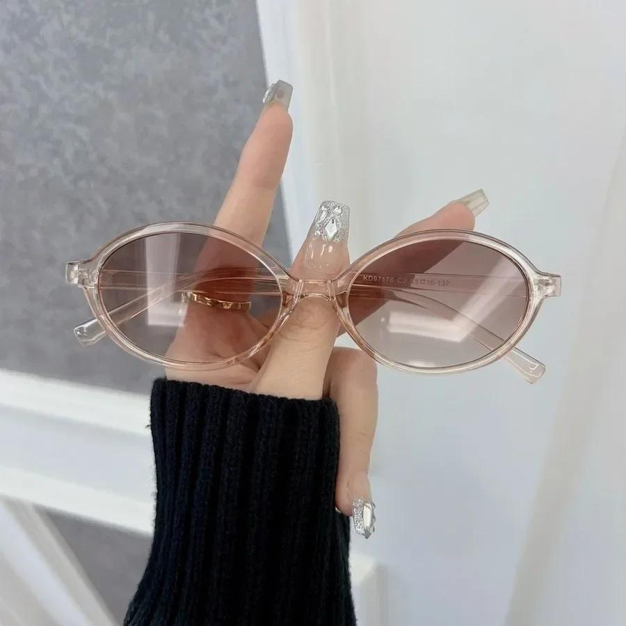 Designer Brand Oval Sunglasses for Women Men Colorful Small Frame Sun Glasses Mirror Lens Cool Fashion Accessories