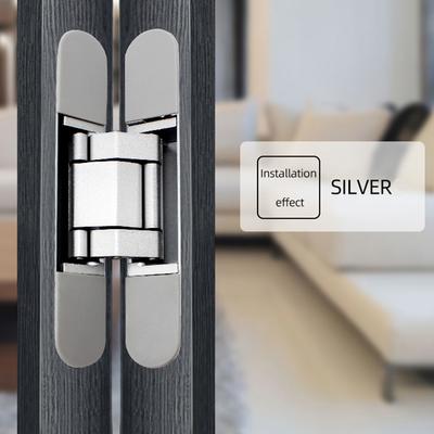 Durable Heavy Duty Zinc Alloy 3D Adjustable Concealed Invisible Door Hinge Loading Capacity 40KG 180° Max Opening Angle