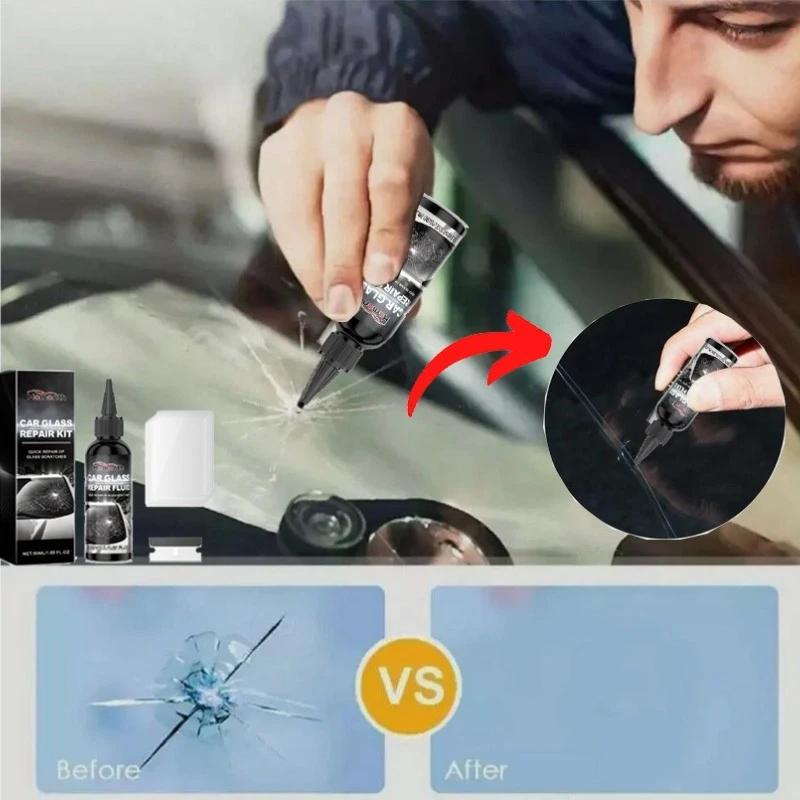 YC19 YC19  Car Windshield Repair Kit Auto Glass Crack Repair Liquid Household Car Scratch Removal Kit Solid Gum Nano-level Repai
