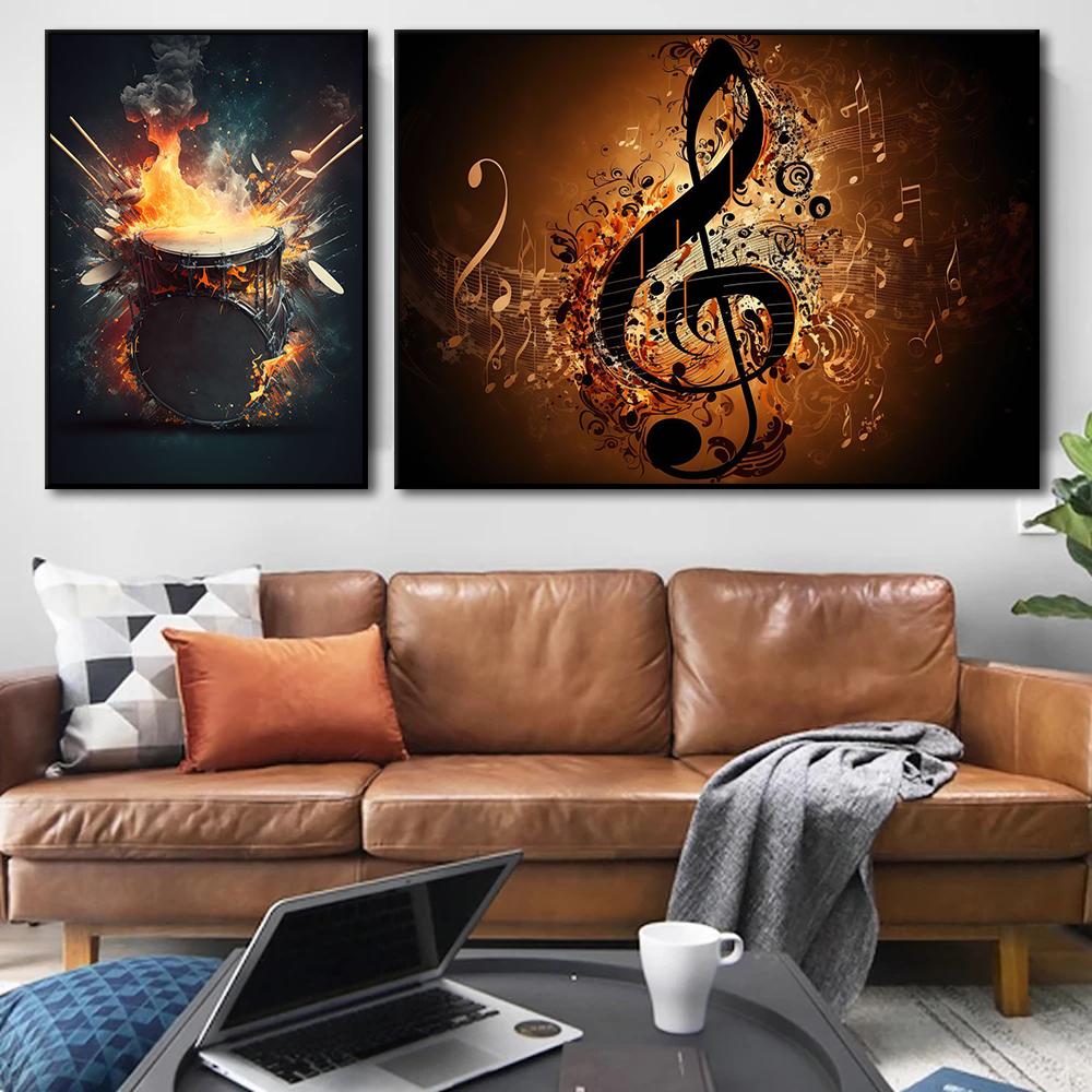 Abstrakte Trommel Poster Al Digitale Malerei Moderne Wand Kunst Leinwand Drucken Astronaut Musik Bild Für Wohnzimmer Home Decor Cuadros