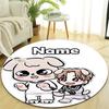 Personalized K-Kpop Team Round Chair Office Rug - Perfect for Mat, Office Chair & More - Ideal Gift for Birthdays and Holidays