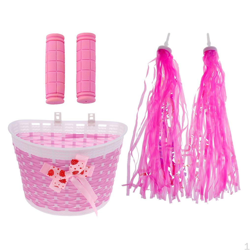 Bike Front Basket Girls Bicycle Decor Tassel Streamer Handlebar Grip Cover