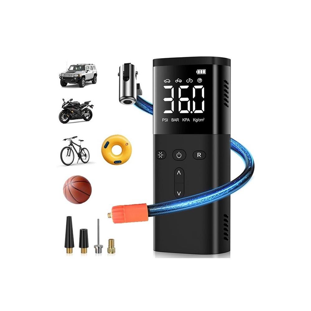 Tire Inflator Portable Air Compressor Cordless Air Pump for Car Tires Accurate Pressure LCD Display 150PSI Electric Bike Tire Pump with Pressure Gaug