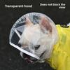 Belly-Covering Pet Outfit Dog Hooded Raincoat Reflective Strip Dog Rain Cloak  Dogs Puppy