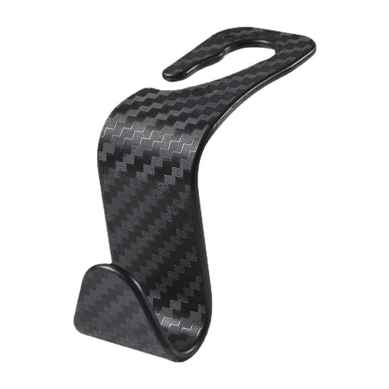 

Carbon Fiber Texture Car Seat Hooks - Hidden Back Hooks for Cars
