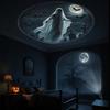Halloween USB LED Projection Lamp,1/6pcs Patterns Light Ghost,bat,Spider,Skeleton,Halloween Atmosphere Light Festive Decoration