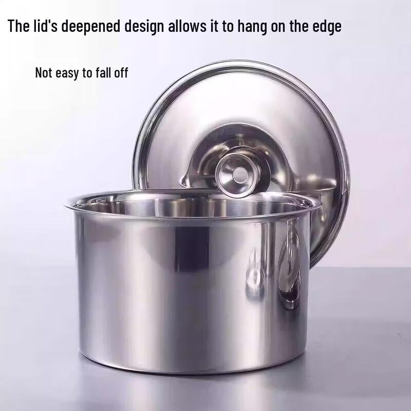 Thickened Stainless Steel Storage Pots with Lids, Set of 3