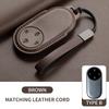 Fit For Huawei Aito M5 M7 M8 M9 - Genuine Genuine Leather Auto Smart Key Fob Cover Case Keyless Protector Housing Mount Key Ring Keyring